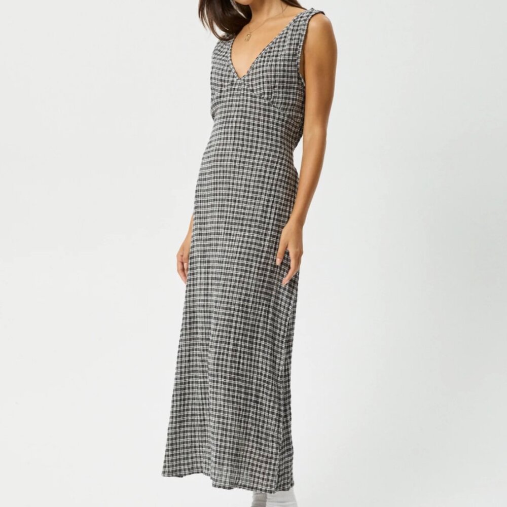 Afends Asta Seersucker Maxi Dress